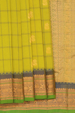 Image of Gadwal Green Kattam Saree