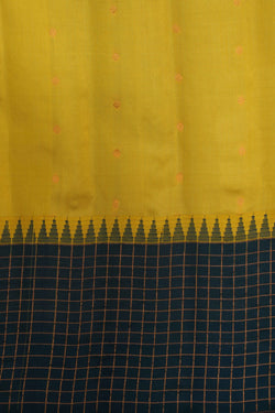 Image of Gadwal Silk Yellow Saree