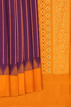 Image of Gadwal Silk Violet Saree