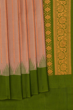 Image of Gadwal Silk Beige Saree