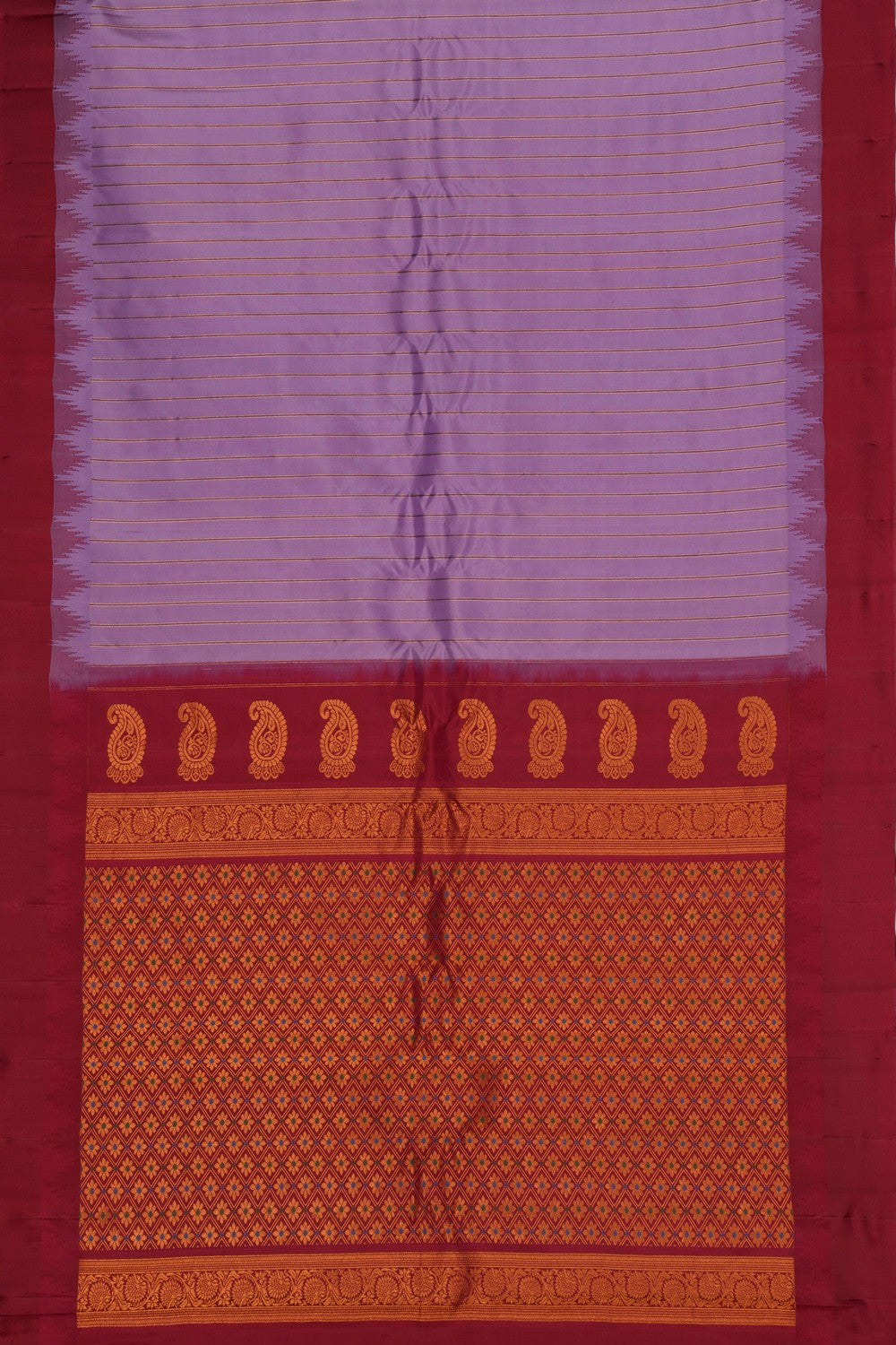 Gadwal Silk Purple Saree