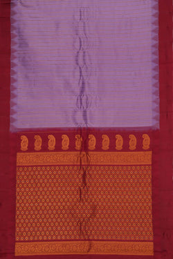 Image of Gadwal Silk Purple Saree