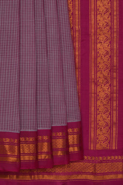 Image of Gadwal Cotton Pink Saree