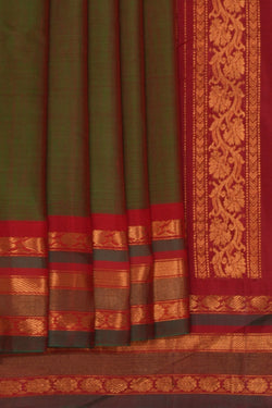 Image of Gadwal Cotton Green Saree