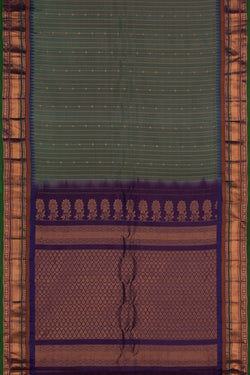 Image of Gadwal Silk Moss Green Saree