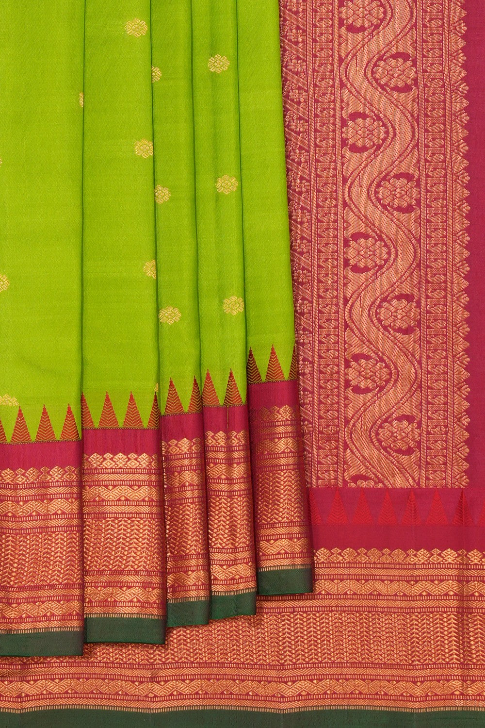 Gadwal Silk Green Saree