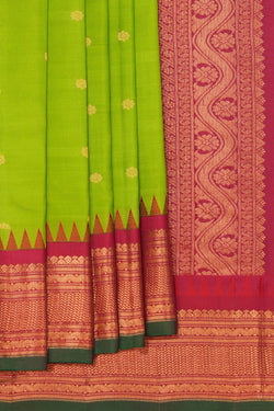 Image of Gadwal Silk Green Saree