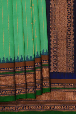 Image of Gadwal Silk Sea Green Saree