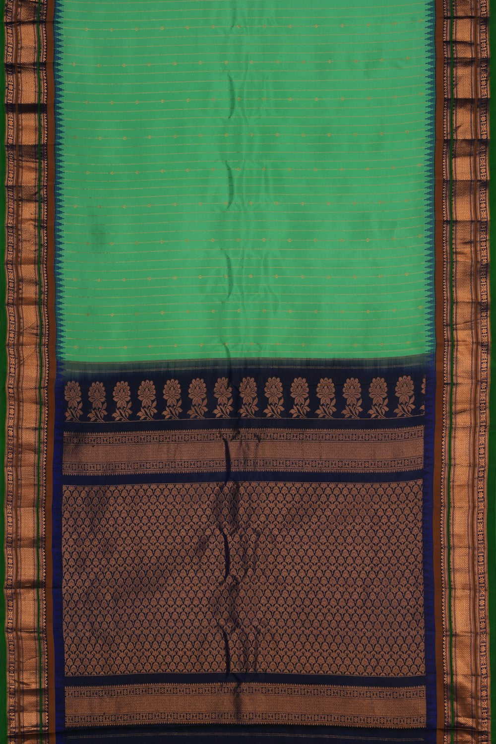 Gadwal Silk Sea Green Saree