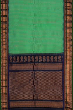 Image of Gadwal Silk Sea Green Saree