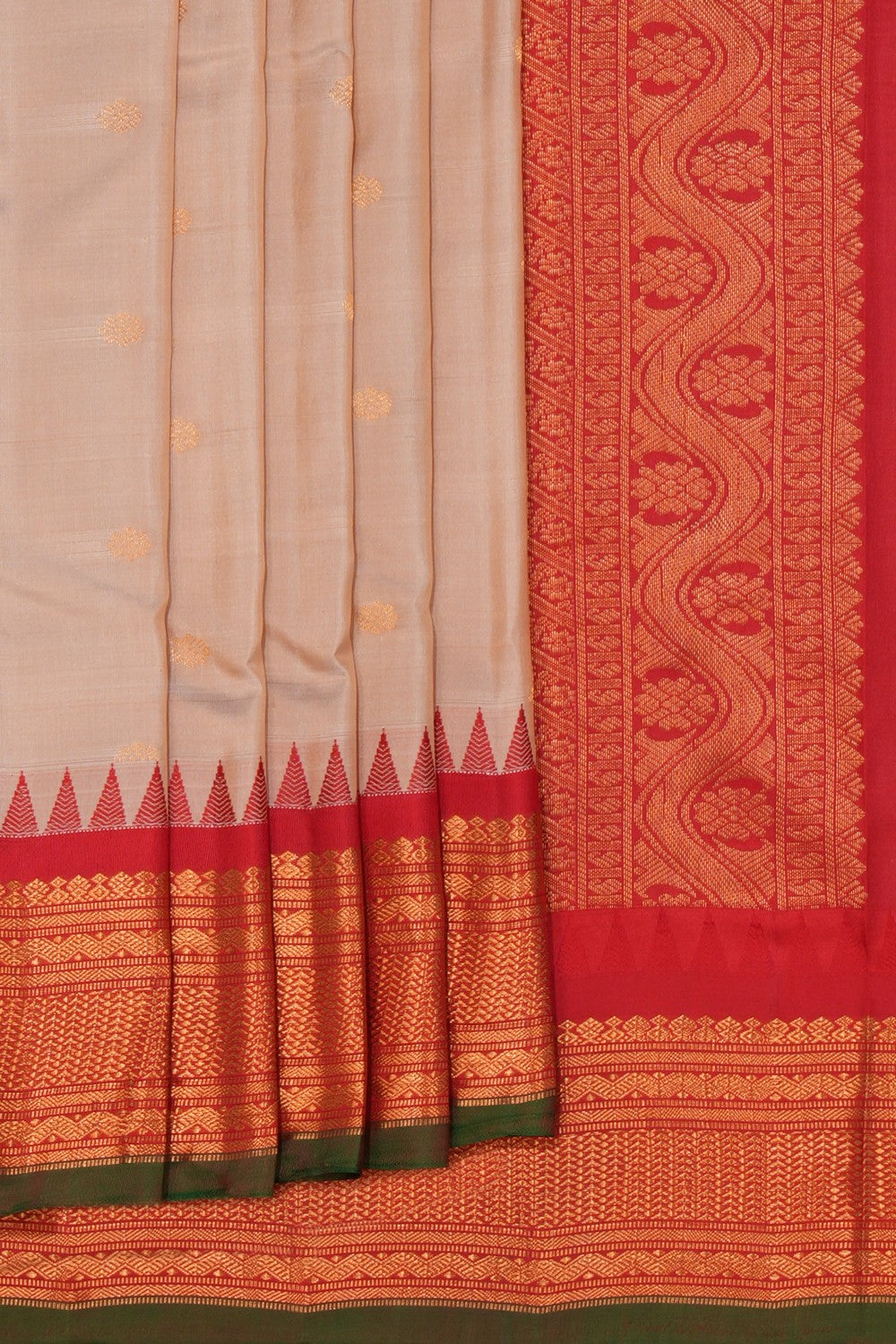 Gadwal Silk Beige Saree