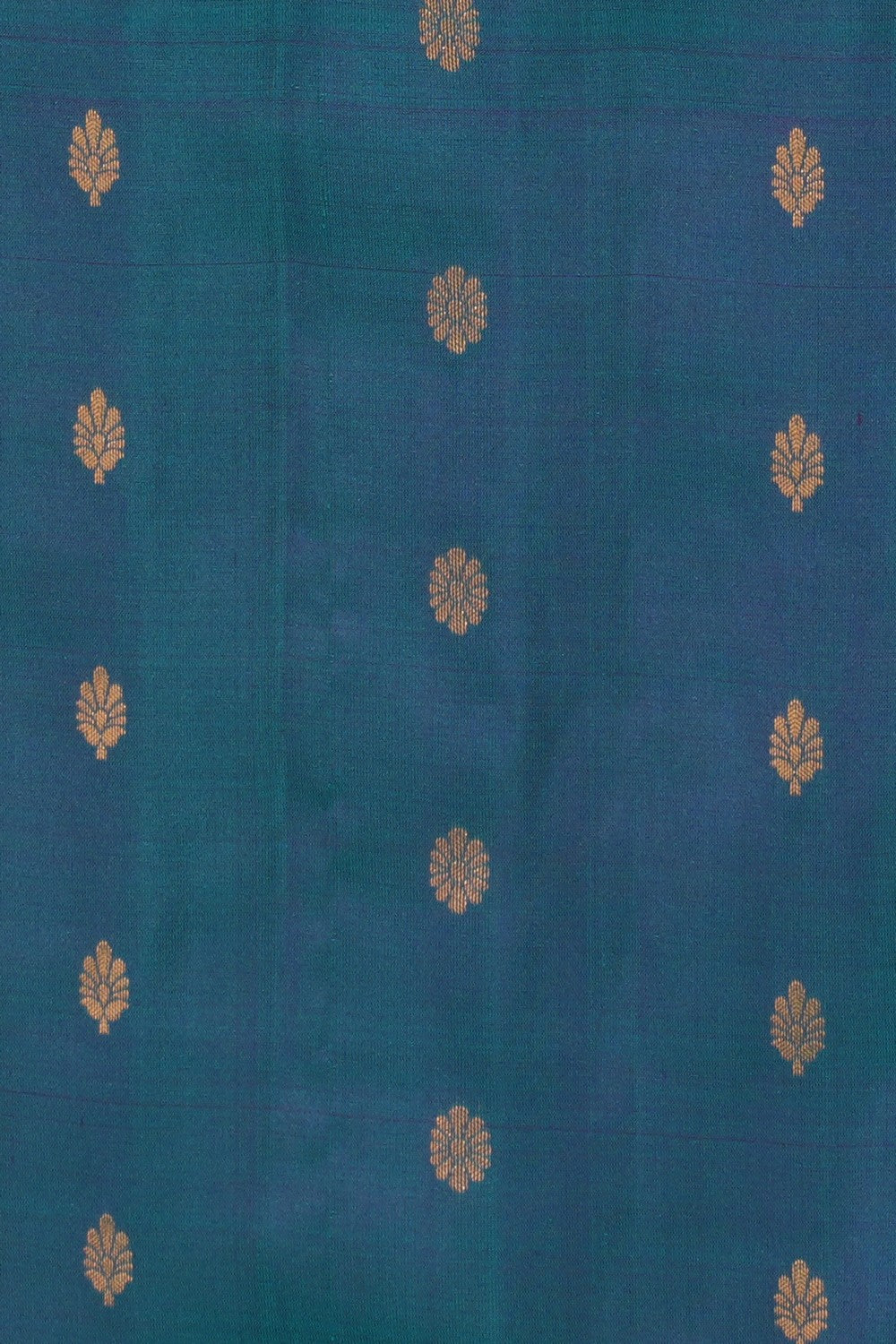 Gadwal Silk Teal Blue Saree