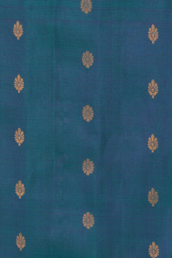 Image of Gadwal Silk Teal Blue Saree