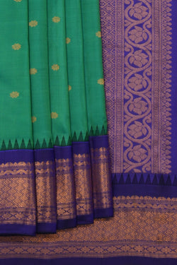 Image of Gadwal Silk Green Saree