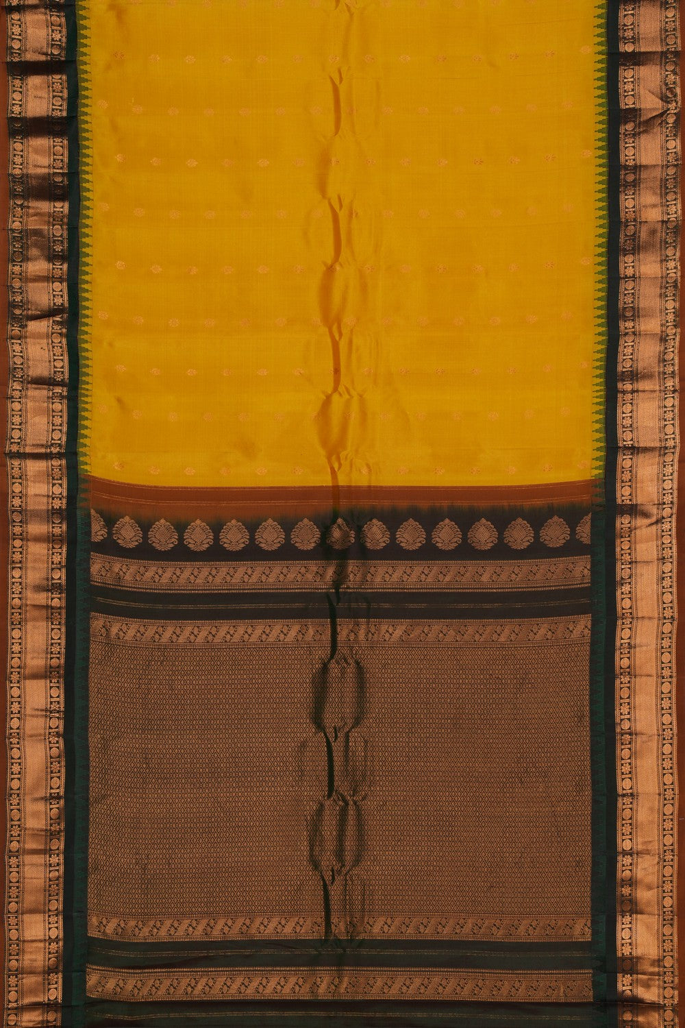 Gadwal Silk Yellow Saree