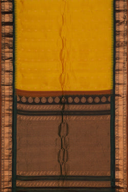 Image of Gadwal Silk Yellow Saree