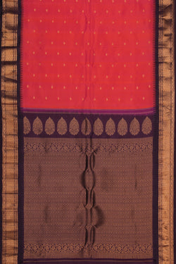 Image of Gadwal Silk Pink Saree