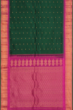 Image of Gadwal Silk Green Saree