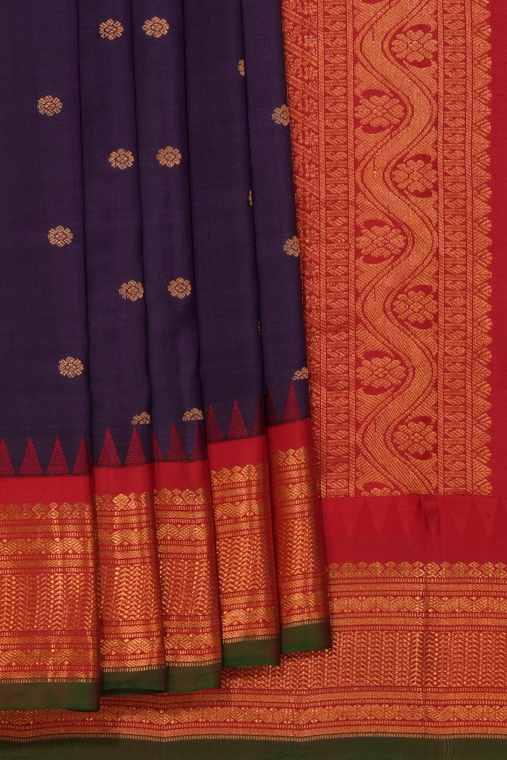 Gadwal Silk Violet Saree