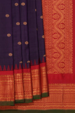 Image of Gadwal Silk Violet Saree