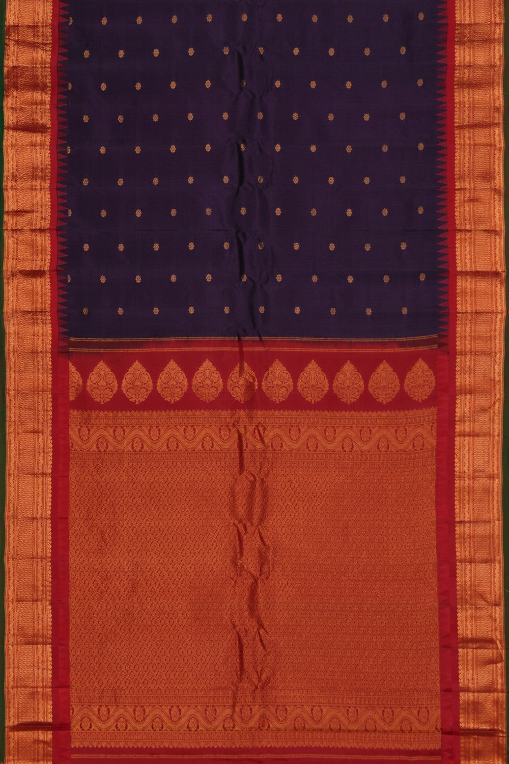 Gadwal Silk Violet Saree