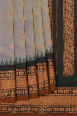 Image of Gadwal Silk Purple Saree