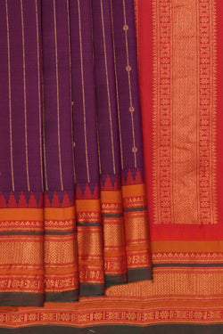 Image of Gadwal Silk Violet Saree