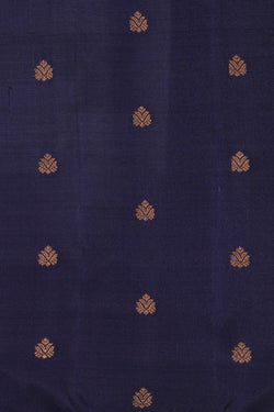 Image of Gadwal Silk Navy Blue Saree