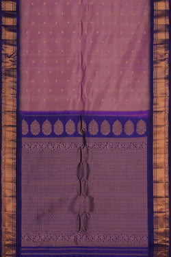 Image of Gadwal Silk Onion-Pink Saree