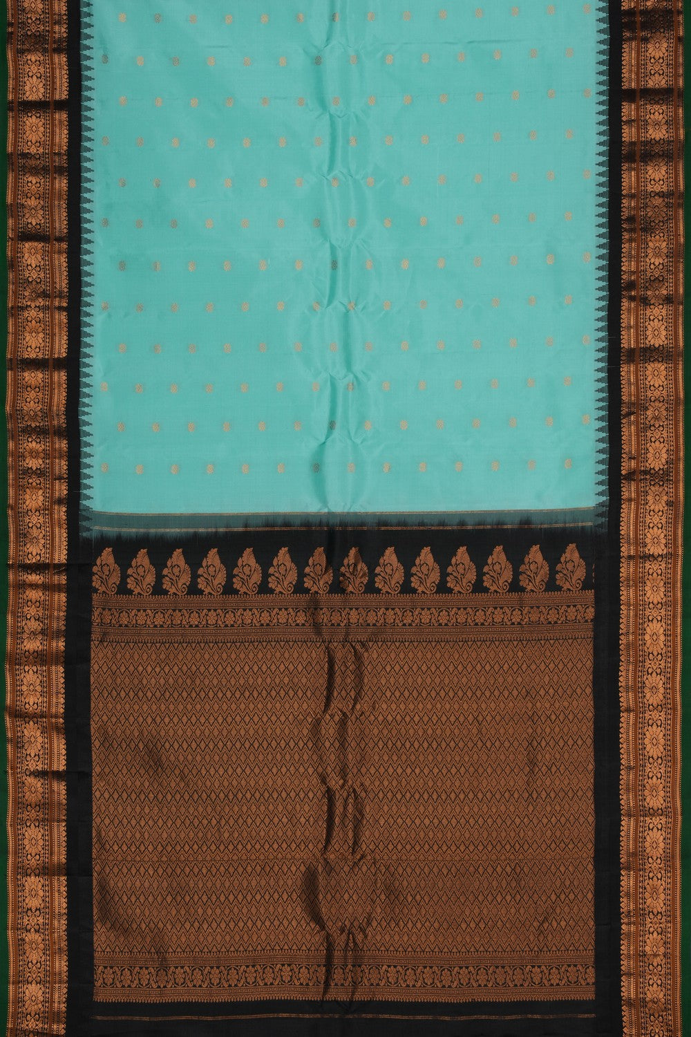 Gadwal Silk Aqua Green Saree