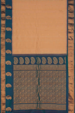 Image of Gadwal Silk Beige Saree