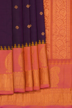 Image of Gadwal Silk Violet Saree