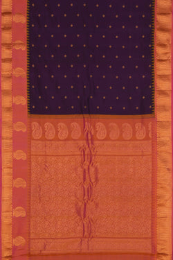 Image of Gadwal Silk Violet Saree