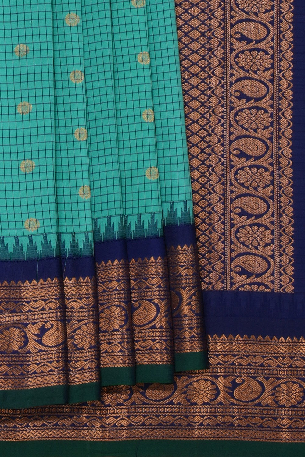 Gadwal Silk Sea Green Saree