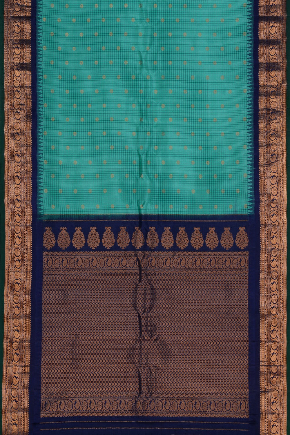 Gadwal Silk Sea Green Saree