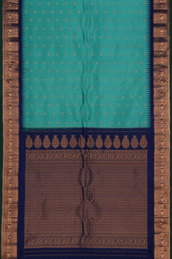 Image of Gadwal Silk Sea Green Saree