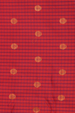 Image of Gadwal Silk Red Saree