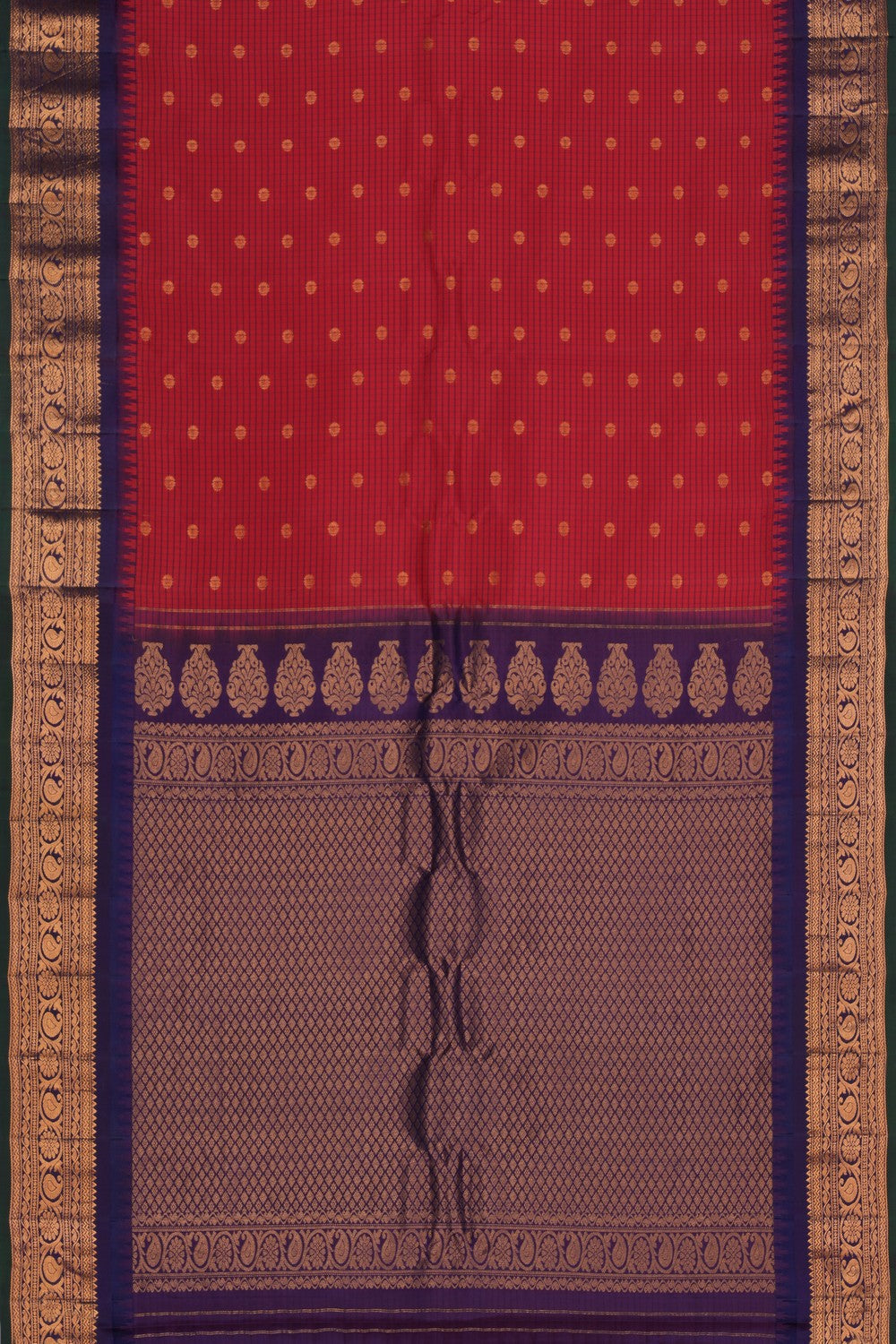 Gadwal Silk Red Saree