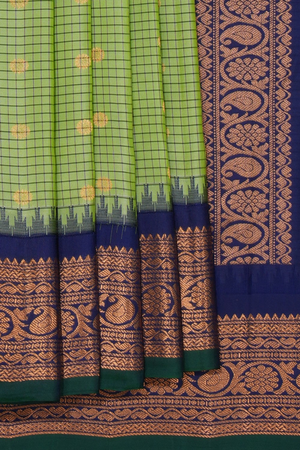 Gadwal Silk Mint Green Saree