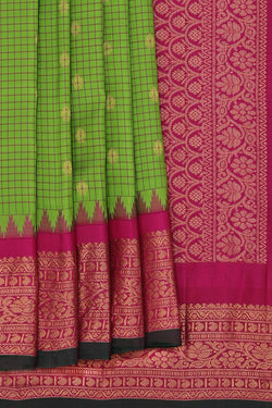 Image of Gadwal Silk Green Saree