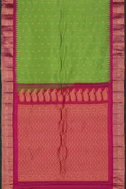 Image of Gadwal Silk Green Saree