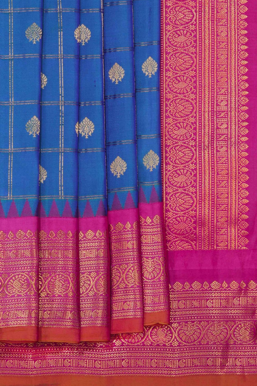 Gadwal Silk Blue Saree