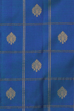 Image of Gadwal Silk Blue Saree