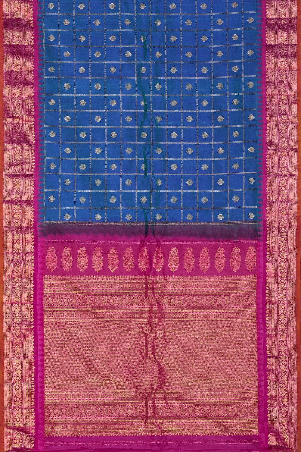 Gadwal Silk Blue Saree