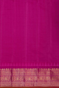 Image of Gadwal Silk Blue Saree