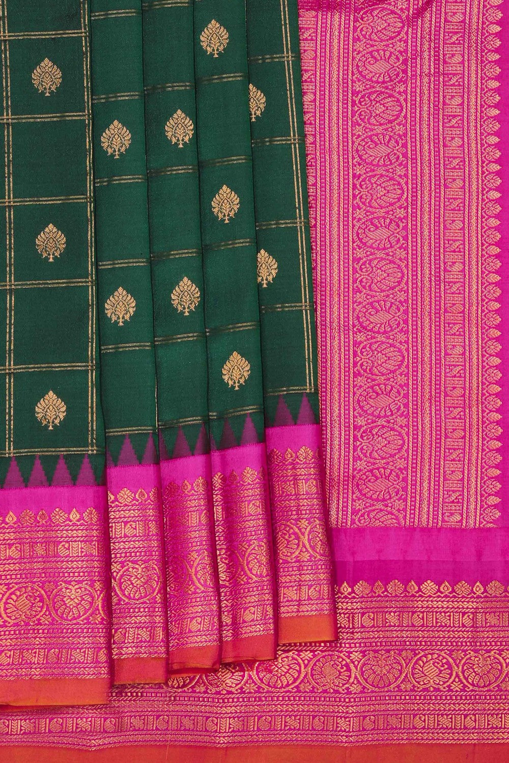 Gadwal Silk Green Saree