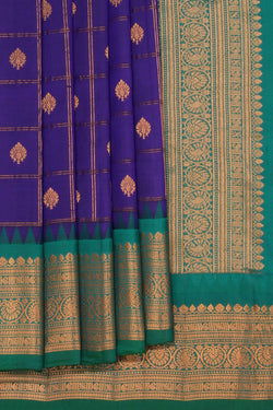 Image of Gadwal Silk Purple Saree