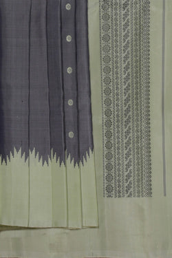 Image of Gadwal Silk Grey Saree