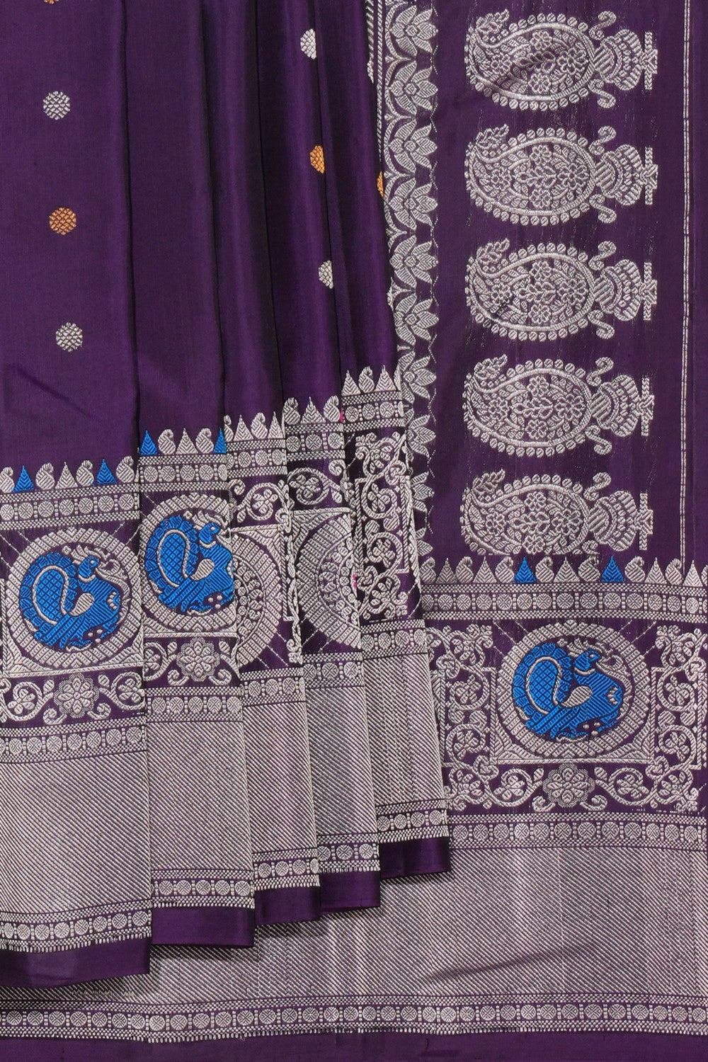 Gadwal Silk Violet Saree