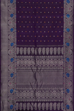 Image of Gadwal Silk Violet Saree